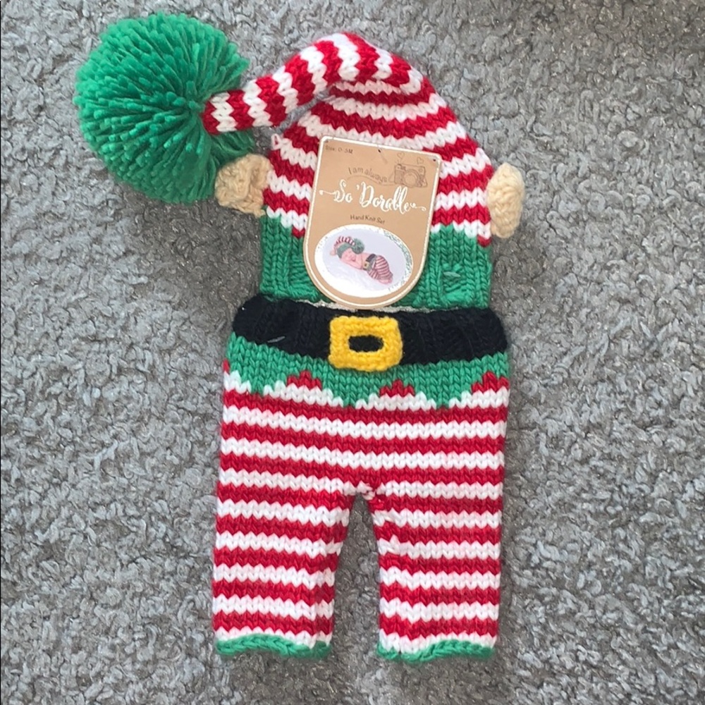 NWT So Dorable Baby Elf  Christmas Hat and Pants